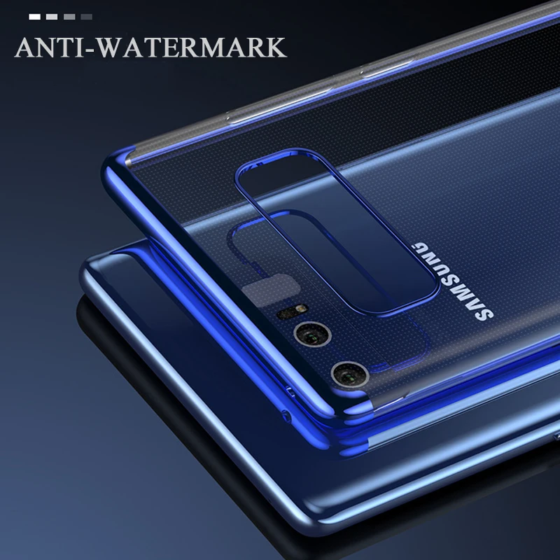 ITEUU TPU прозрачный чехол для телефона с гальваническим покрытием samsung Galaxy Note 8