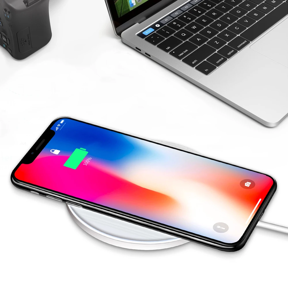 Беспроводное зарядное устройство Ascromy Qi для быстрой зарядки iPhone XS Max X 8 Plus Xiaomi Mi 9