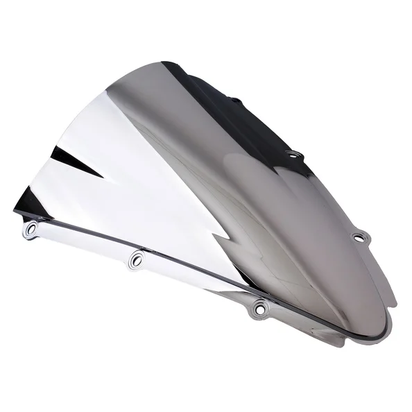 

Motorcycle Chrome Dual Bubble Windshield Windscreen For YAMAHA YZF R1 00-01