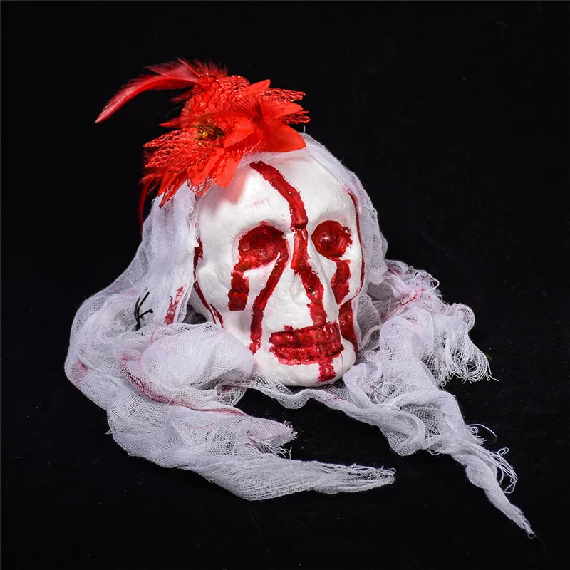 1Pc Halloween Bar Haunted House Party Decoration Horror Bleeding Ghost Skull Pendant Props Hanging |