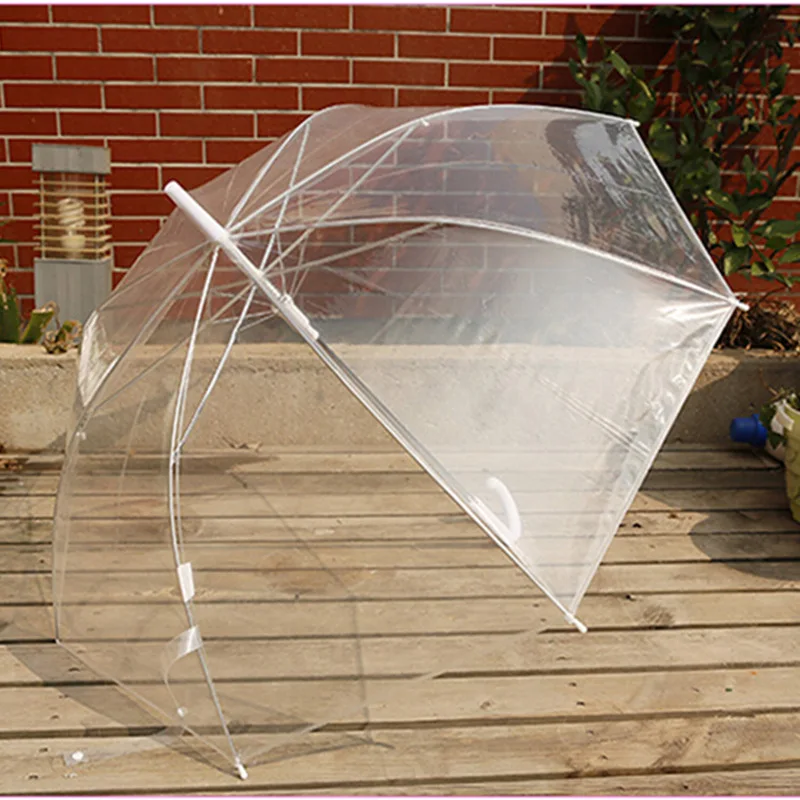 

Transparent Clear Rain Umbrella 23inch Large Long Handle Automatic Umbrella for Wedding Party Present