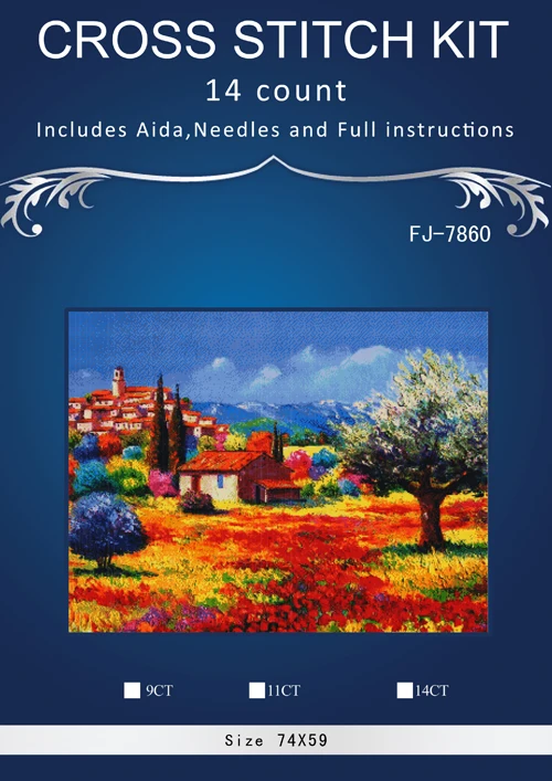 Высокое качество милый Набор для вышивки крестиком размеры сезон сбора