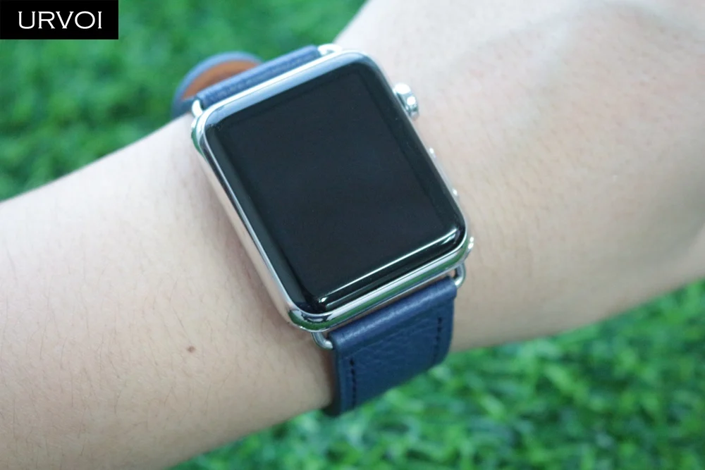 URVOI кожаный ремешок для Apple Watch series 4 3 2 1 Классический ремень с пряжкой iwatch из
