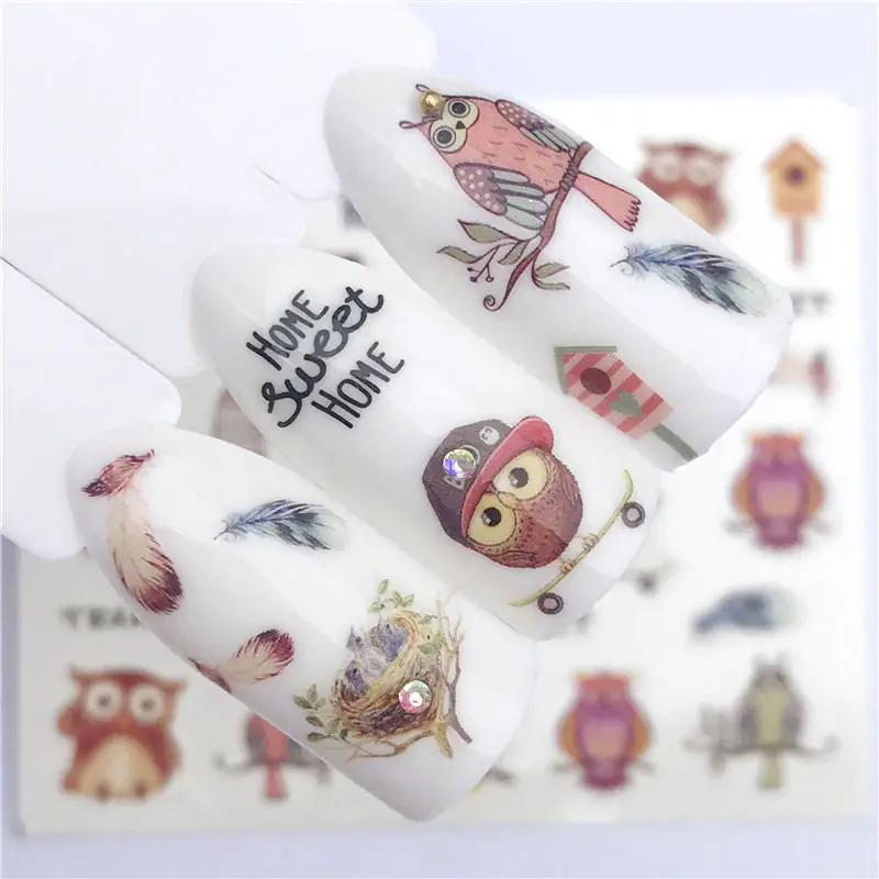 

ZKO Christmas New Year Gift Snow Flower Nail Sticker Nail Art Watermark Decorations Tips Water Tattoos