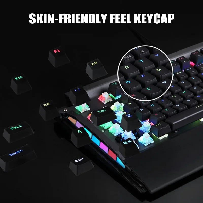 Механическая клавиатура QJY99 с RGB подсветкой 104 клавиш USB 2 0 переключатель Kailh Box
