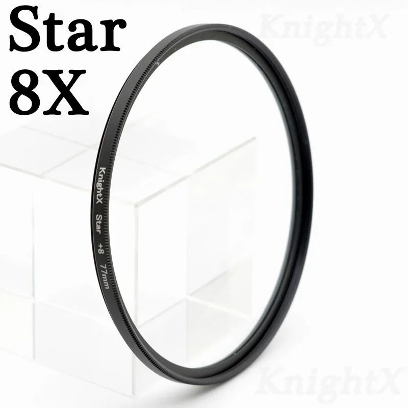 KnightX FLD UV CPL ND Star фильтр объектива камеры для canon sony nikon набор 60d d3300 400d 2000d dslr цветные аксессуары светильник d70 - Цвет: Star 8X