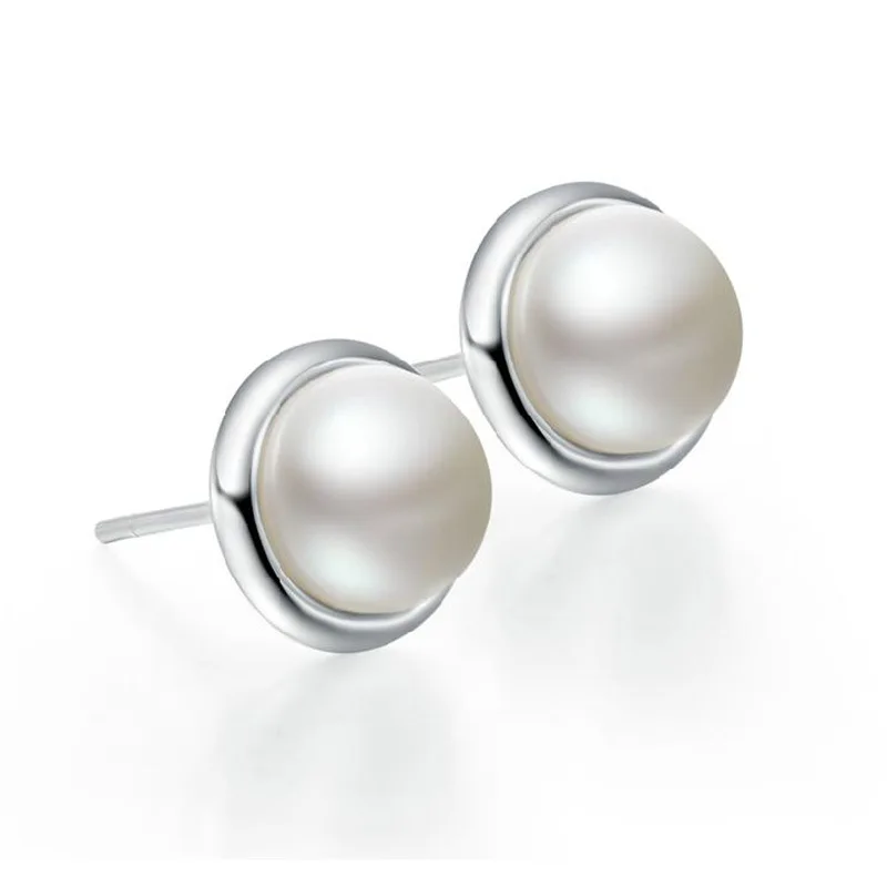 XIYANIKE Silver Color Temperament Female Pearl Earrings For Women Sterling-silver-jewelry Brincos VES6410 | Украшения и