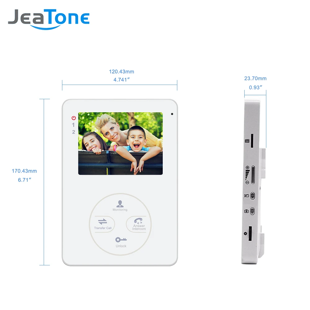 Видеодомофон Jeatone с функцией громкой связи домофон камерой дверной звонок камера