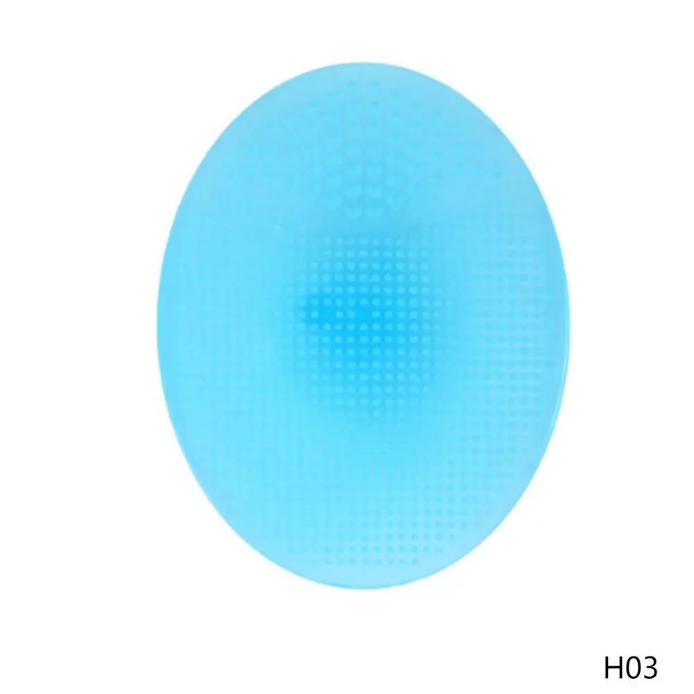 H03 1 шт., Мягкая силиконовая Очищающая щетка для лица, для мытья лица, отшелушивающая щетка для удаления черных точек, для удаления кожи, спа-скраб, инструмент, детский шампунь - Цвет: H03