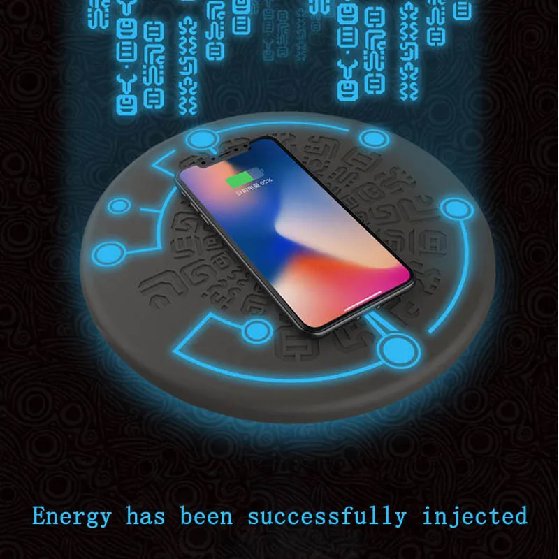 Беспроводное зарядное устройство Magic Circle для быстрой зарядки Qi для iPhone X XS 8 samsung Xiaomi Redmi; Huawei Honor