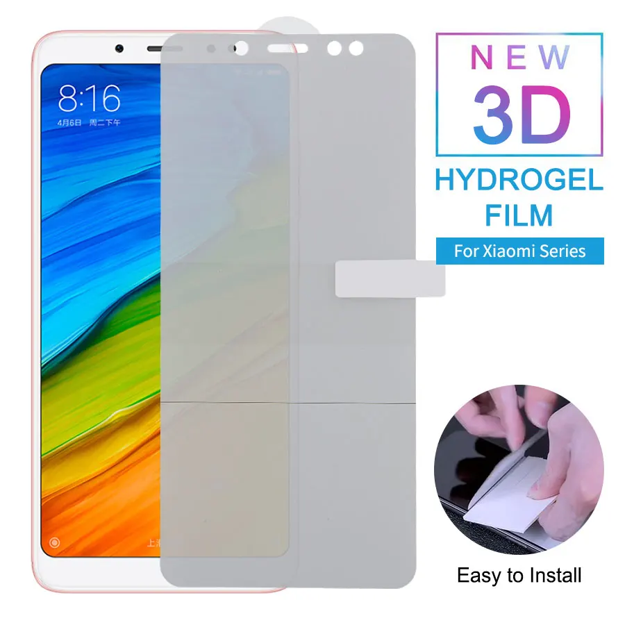 3D полное покрытие Защитная Гидрогелевая мягкая пленка для Xiaomi mi Red Note 5 Plus 6 Pro 6A