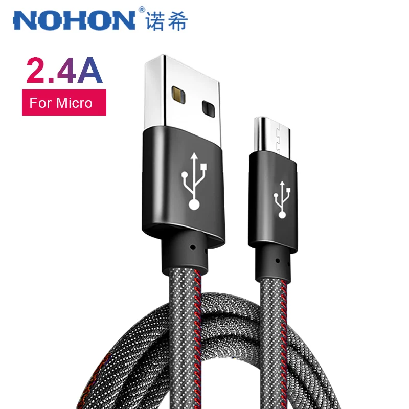 NOHON Cowboy Braid Micro USB кабель для зарядки и синхронизации данных Andriod Samsung S6 Xiaomi Redmi Note 4X