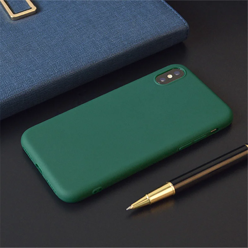 Original Soft Silicone Case For iPhone 7 6 6s 8 X Plus 5 5s SE XR XS Max Simple Solid Color Ultrathin TPU Candy |