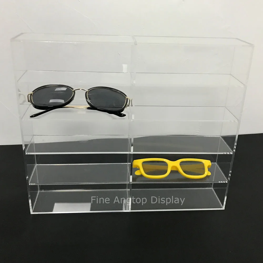 Двойной 5 уровневый прозрачный акриловый держатель для очков|eyeglass display stand|display