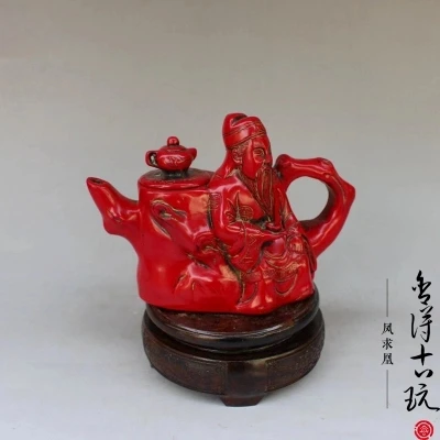 

Imitate red coral (god of wealth. kettle) decorative home crafts