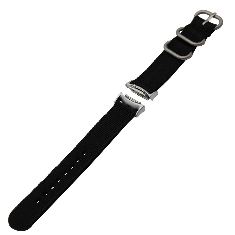 Холст нейлон ремешок для samsung Шестерни 2 R360/Fit2 Pro R365 Смотреть Band спортивный ремешок Сталь кольцо застежка браслет