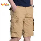 Мужские шорты-карго, хлопковые, свободные, повседневные, армейские, камуфляжные, 2018