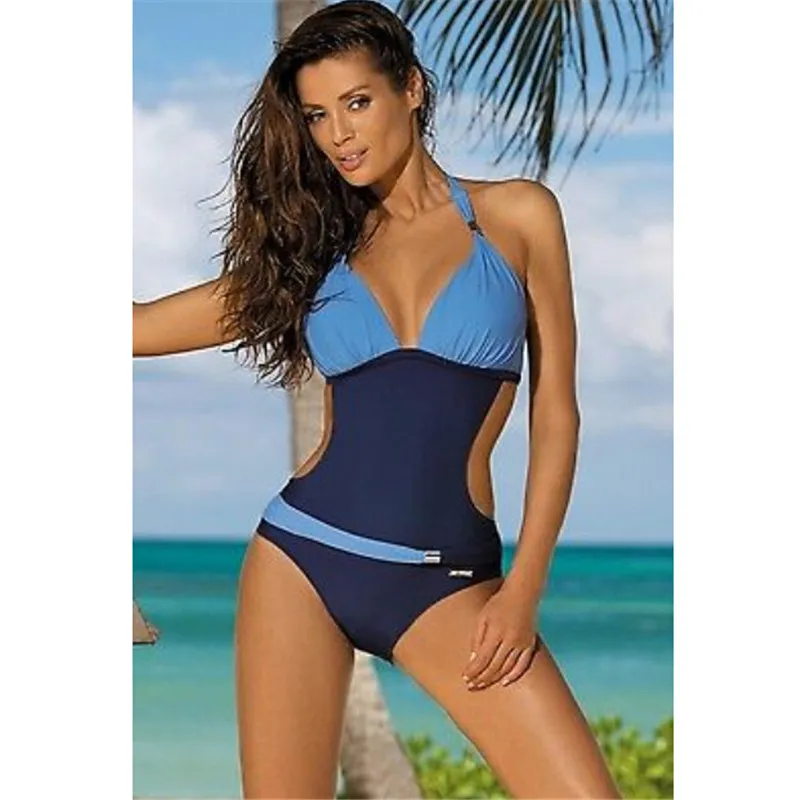 Цельный купальный костюм 2017 летняя одежда для плавания пляжная бандажный