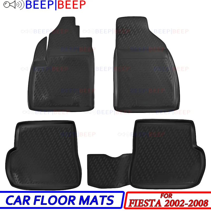 Автомобильные коврики для Ford Fiesta 2002 2008 автомобильный коврик пыленепроницаемый