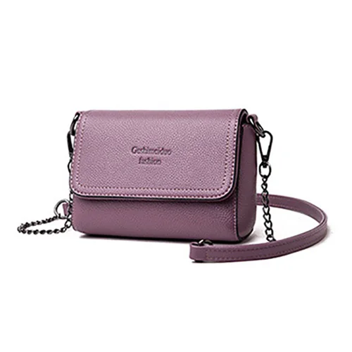 Purple BRINGCHARM, женская сумка через плечо, Женская Высококачественная сумка из искусственной кожи, маленькая сумка-конверт - Цвет: Purple