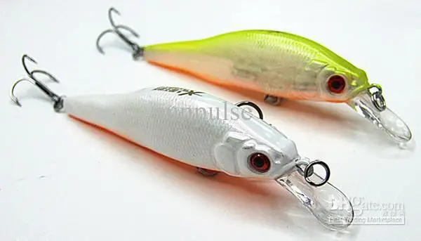 

Minnow Bait Fishing Lure Hard bait plastic lip VMC hook suspended six colors Floathing 8cm 10g and Sinking 8cm10.8g for choose