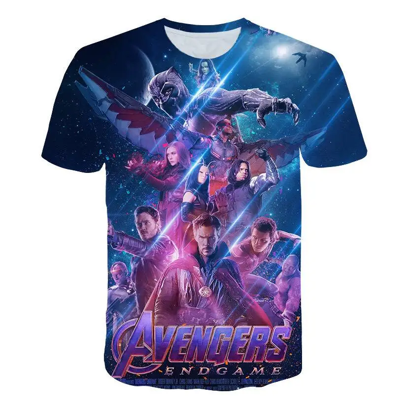 2019 новый дизайн футболки для мужчин/женщин marvel Мстители Endgame 3d Принт короткий