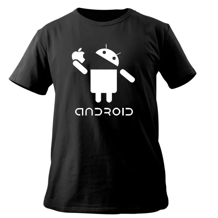 Футболка Android, креативная забавная футболка для мужчин и женщин, изящная крутая новая короткая футболка, хипстерский стиль, мужская повседневная одежда - Цвет: A0251-B22-2