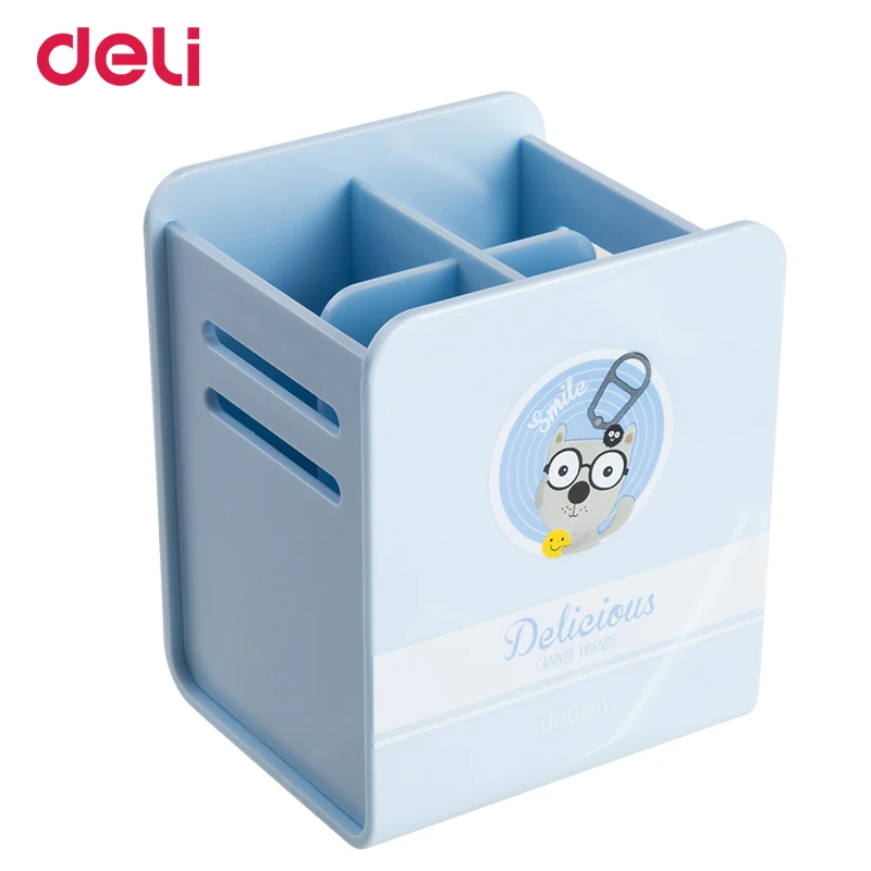 

Deli creative multi-grid desk pen pencil holder for school office organizer supply kids stationery gift decorative stand for pen
