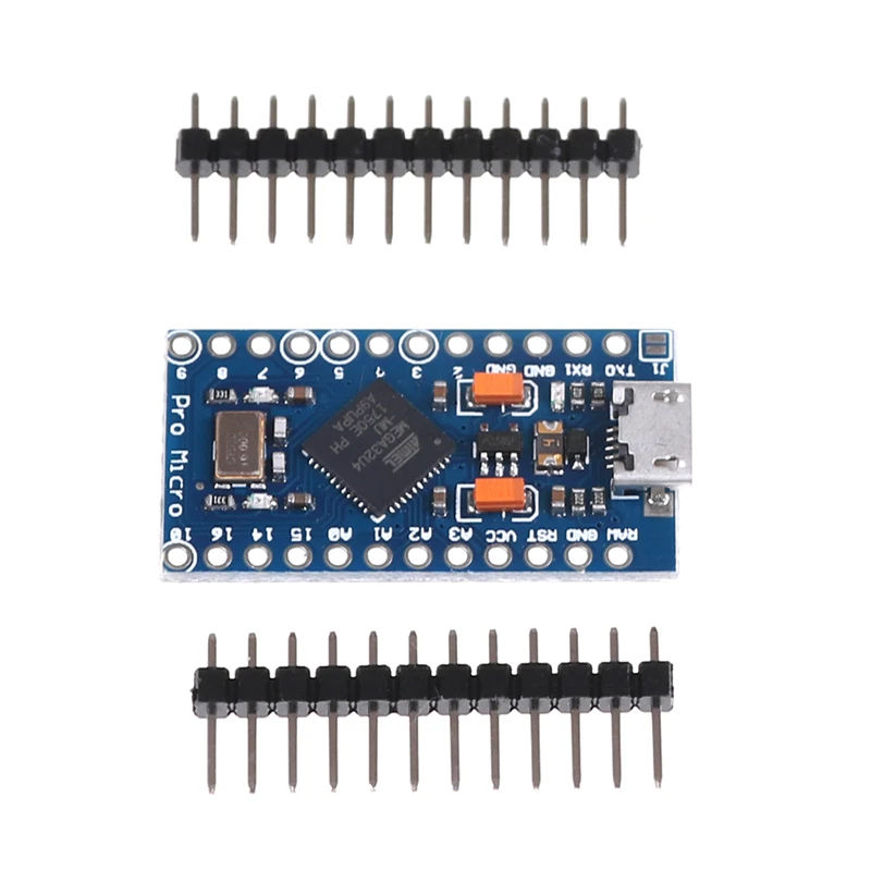 Hot Pro Micro ATmega32U4 5 в 16 МГц Замена ATmega328 для Arduino Mini с 2-рядным штырьковым разъемом Leonardo