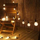 25 светодиодный лампы наружные огни Водонепроницаемая подключаемых гирлянда Рождество светодиодная гирлянда уличный Свадебные вечерние украшения