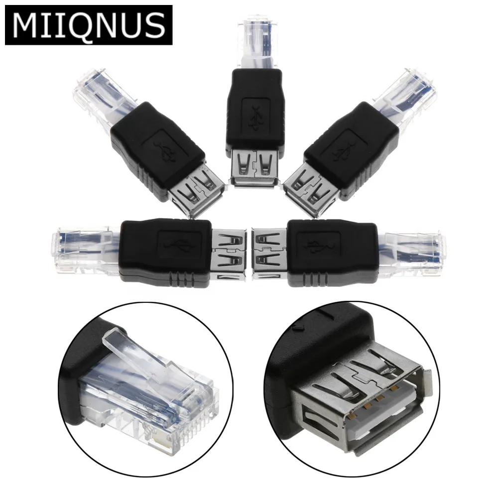 Горячая Распродажа 1/2 шт USB тип A гнездо к Ethernet Интернет RJ45 мужские конвертеры