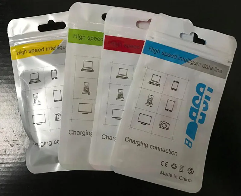 8*14 см USB-кабель для передачи данных пластиковая Розничная упаковочная сумка на