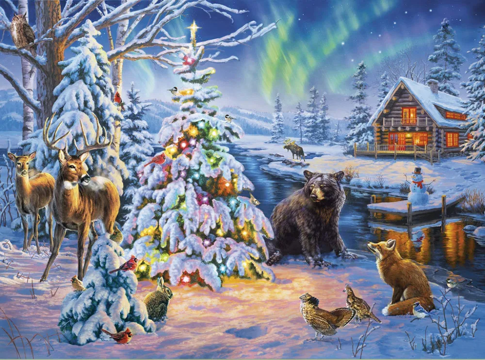 5D кристаллы алмазы Сделай Сам картины полный квадратный Животные медведь олень