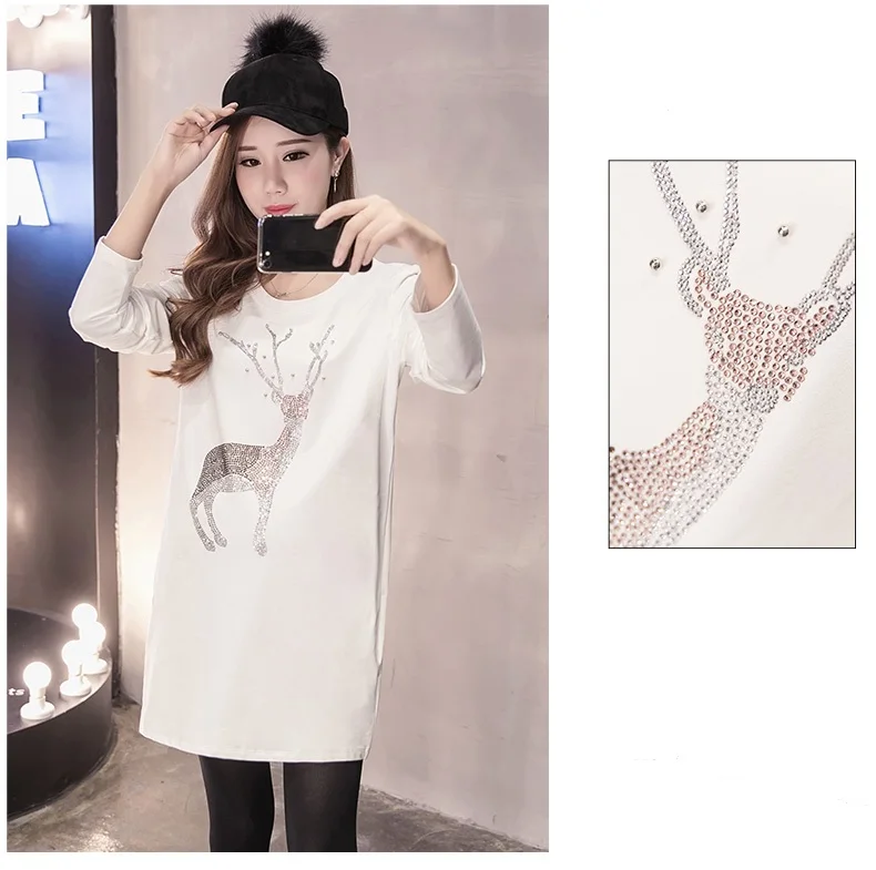 High Quality Pregnancy Clothes For Women 2019 Spring Autumn Fashion Loose Dresses Funny Animal Maternity Clothings Vestidos | Мать и