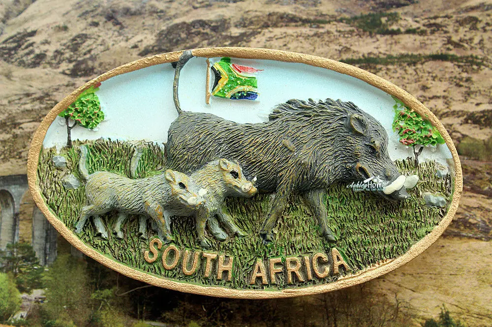 Южная Африка туристических путешествий Сувенир кабан 3D Смолы Декоративный