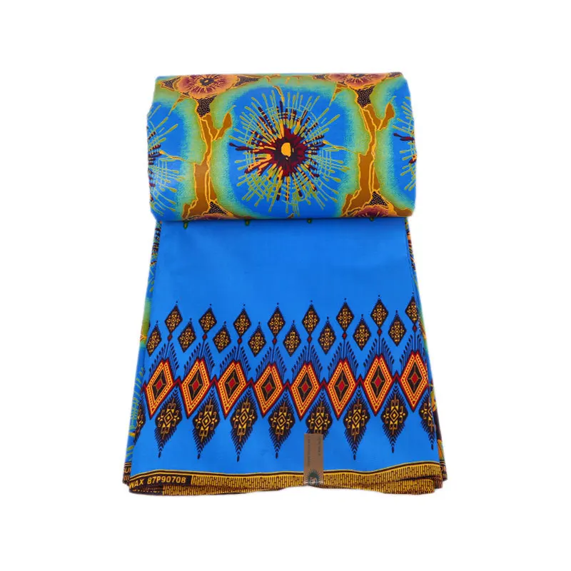 Африканский Анкара принты из вощенной ткани 100% хлопок Швейные Материал 6 метров