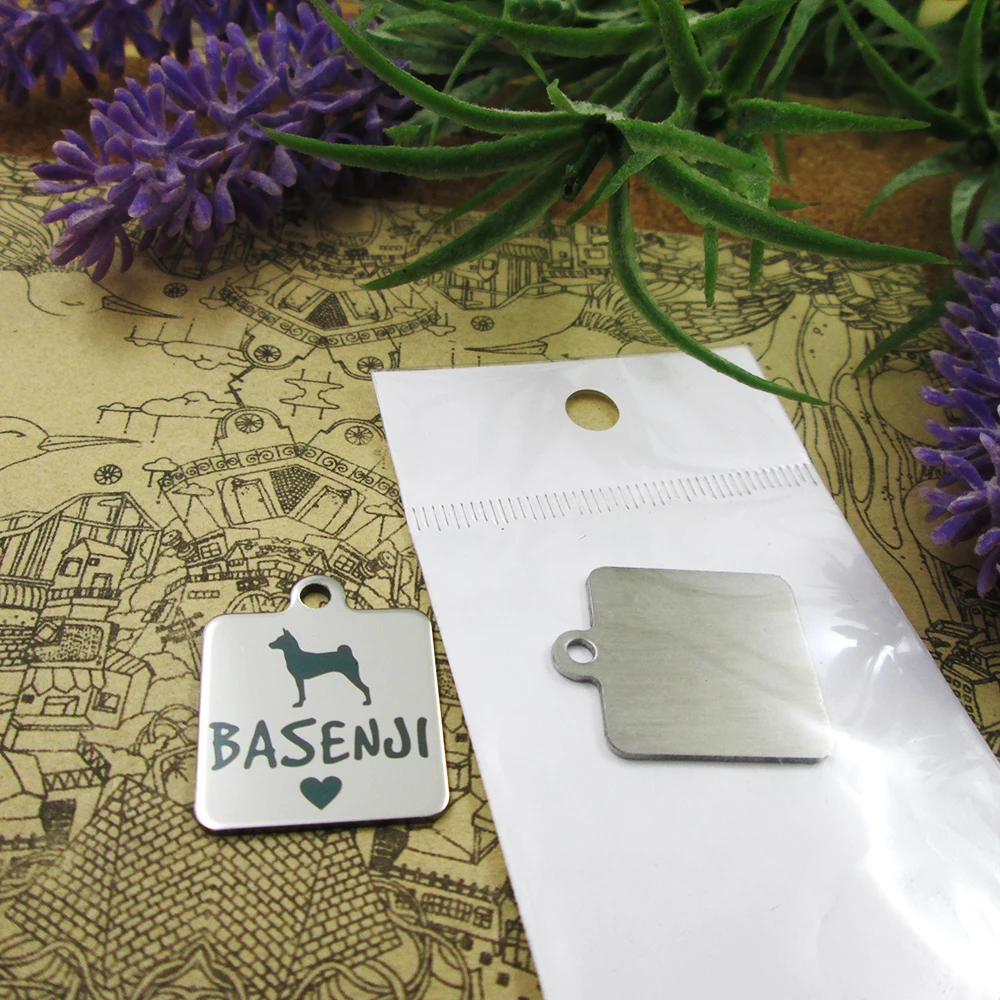 20 шт. &quotBasenji&quot для собак lover из нержавеющей стали|Подвески| |