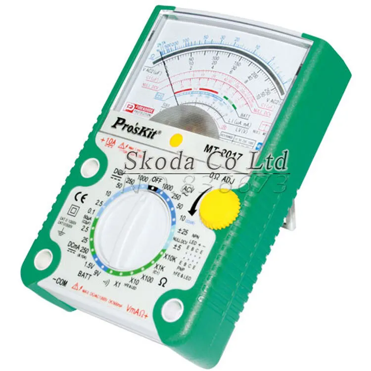 

Защитный аналоговый мультиметр Proskit MT-2017, с ЖК-дисплеем, 26 передач, измеритель сопротивления, измерение емкости