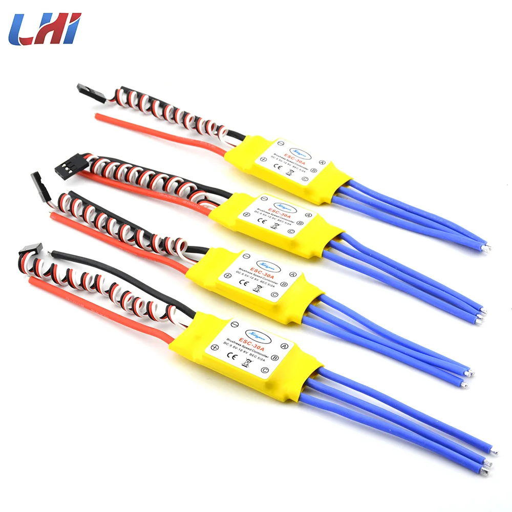 RC 4 шт. 30A Brushless ESC 450 Вертолет двигатель мультикоптера Скорость контроллер