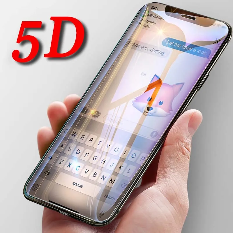 5D изогнутое закаленное стекло для iPhone 6 7 Защита экрана s 8 Plus 6s X на Защитное Стекло