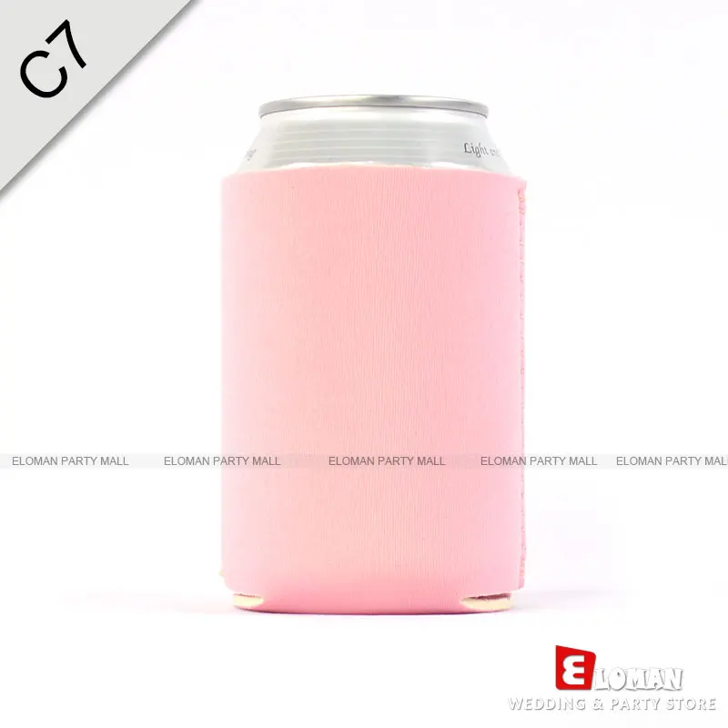 C7-Pink-1PCS Можно охладить рукав ELOMAN свадебные и вечерние украшения сплошной цвет пиво koozies на заказ бутылка уютная пивная банка держатель подарок - Цвет: C7-Pink-1PCS