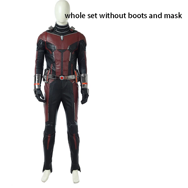 set no mask and boot ManLuYunXiao Antman Косплей муравей и ОСА супергерой одежда, костюм на Хеллоуин для мужчин комбинезон на заказ - Цвет: set no mask and boot