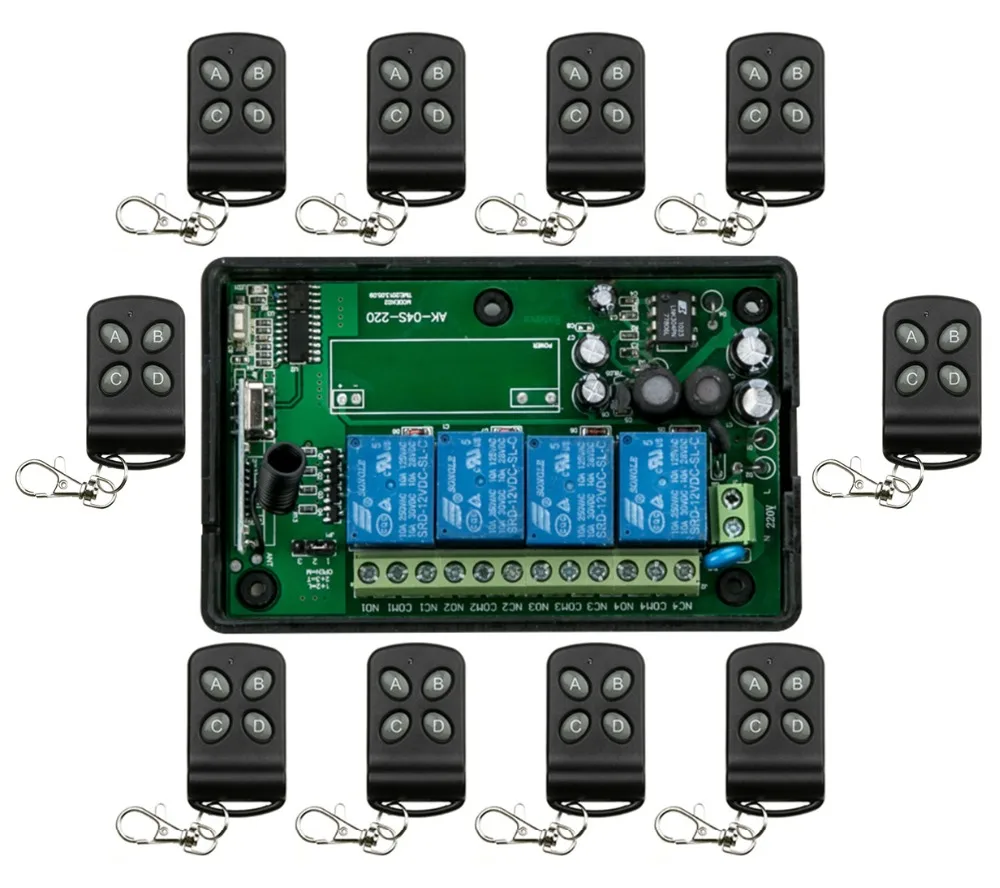 AC85v ~ 250V 110V 220V 230V 4CH Беспроводной дистанционного Управление реле Выход радио RF