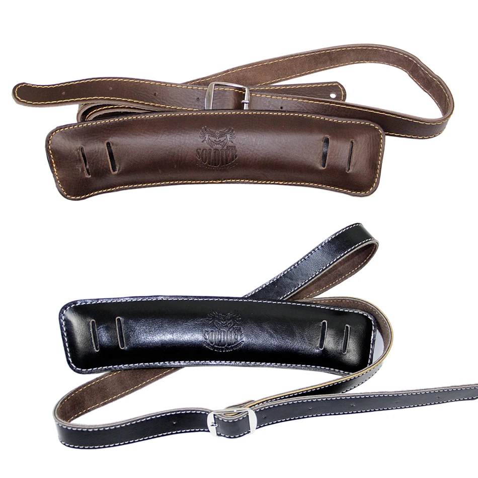 Припой наплечная обивка Улучшенный кожаный пояс с басами рокабилли до 61 дюйма