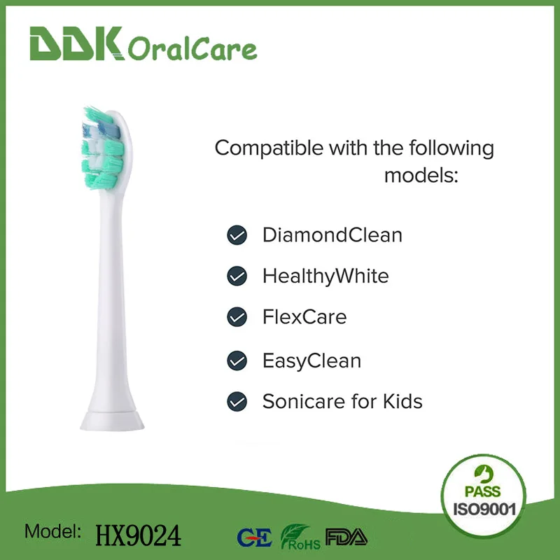 4 шт. = 1 Pack Замена Зубная щётка головки для Philips доска Управление HX9024 DiamondClean