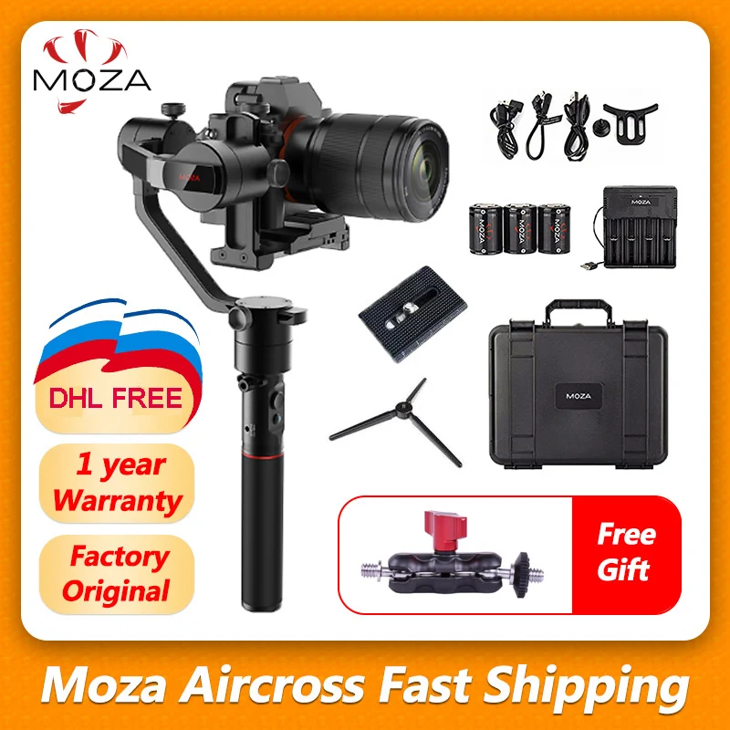 MOZA Aircross ручной карданный стабилизатор steadicam для беззеркальной камеры до 1,8 кг для sony A6000 RX100 A7 серии Pana GH4/5
