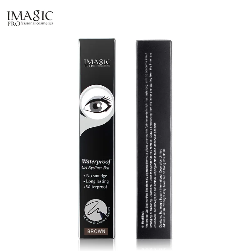 IMAGIC, новинка, Стойкая подводка для глаз, водостойкая, черный, стойкий макияж, легкая подводка для глаз, косметика для женщин, инструменты для красоты