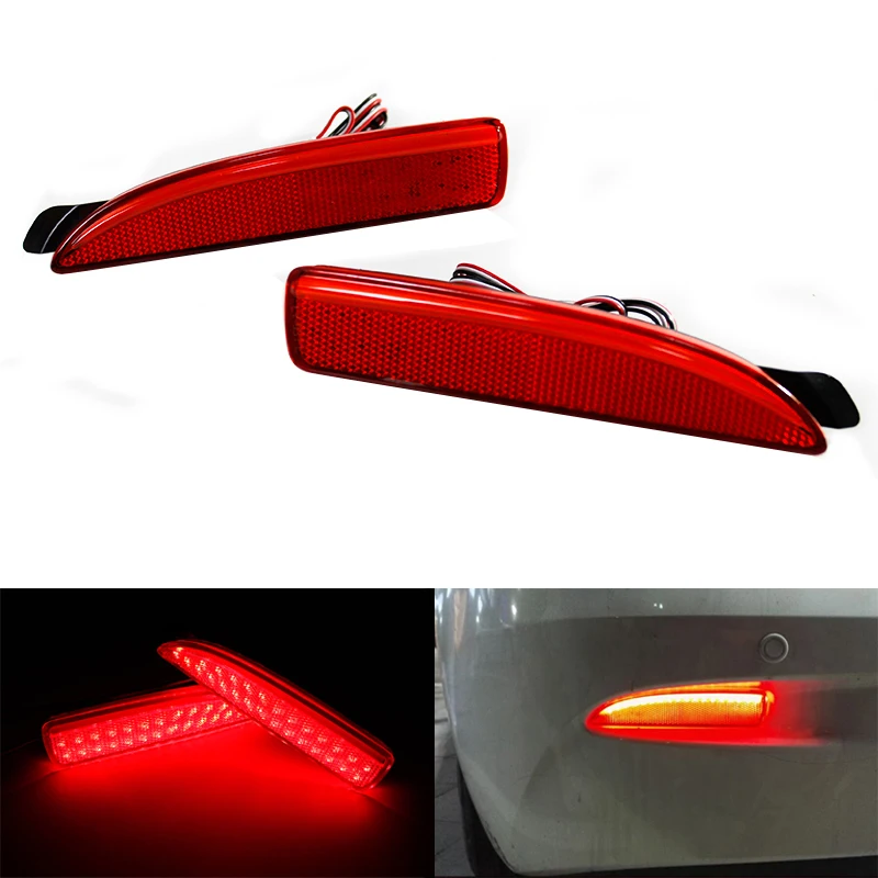 

Pair Rear Bumper Reflector Brake Stop Light Red Car Lamp For Mazda2 DY Mazda3 Axela (CA240) Mazda6 Atenza L