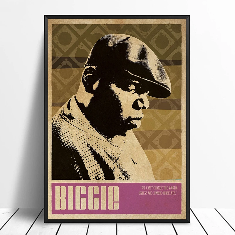 Плакат Biggie Smalls музыкальный певец хип хоп рэп музыкальная группа Звездный плакат