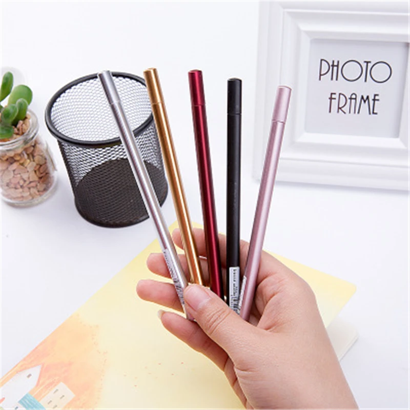 

Creative metal handle gel pen writing pens stationery canetas material escolar school supplies papelaria